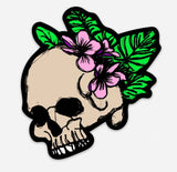 Vinyl Sticker - SINGLE - Life & Death - Botanical Skull