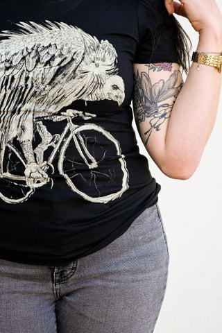 Vulture on a Bike Women's Shirt