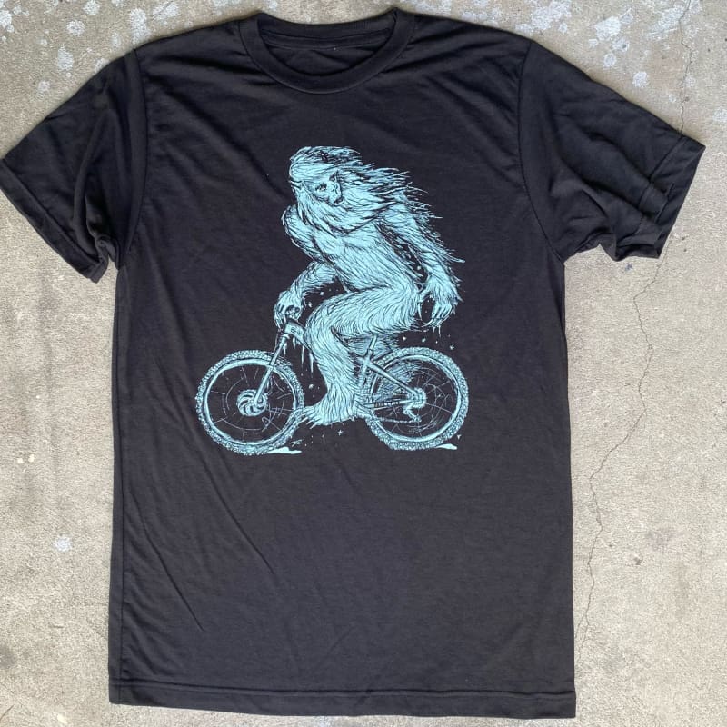Yeti on A Bicycle Men’s Shirt - Unisex Tees