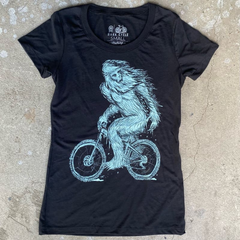 Yeti on a Bicycle Women’s Shirt - Ladies Tees
