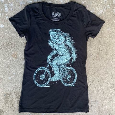 Yeti on a Bicycle Women's Shirt