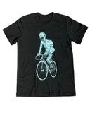 Zombie on A Bicycle Men’s/Unisex Shirt - 70’s Vintage Tee - Tri-Black / XS - Unisex Tees